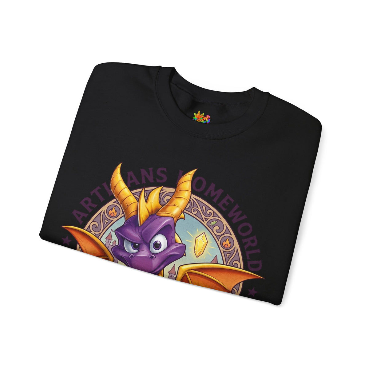 Vert Spyro Vintage Style Unisex Graphic Crewneck Sweatshirt