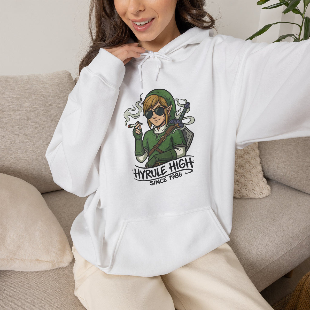 Vert Link Smoker Vintage Style Unisex Graphic Hoodie