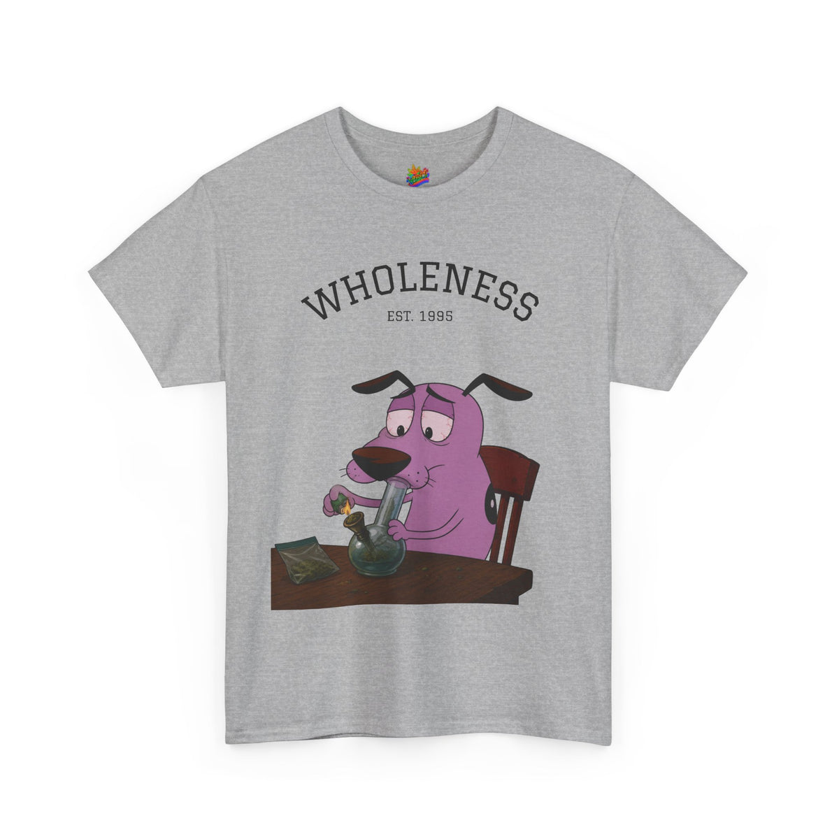 Vert Courage The Cowardly Dog Smoker Vintage Style Unisex Cotton Graphic T-Shirt