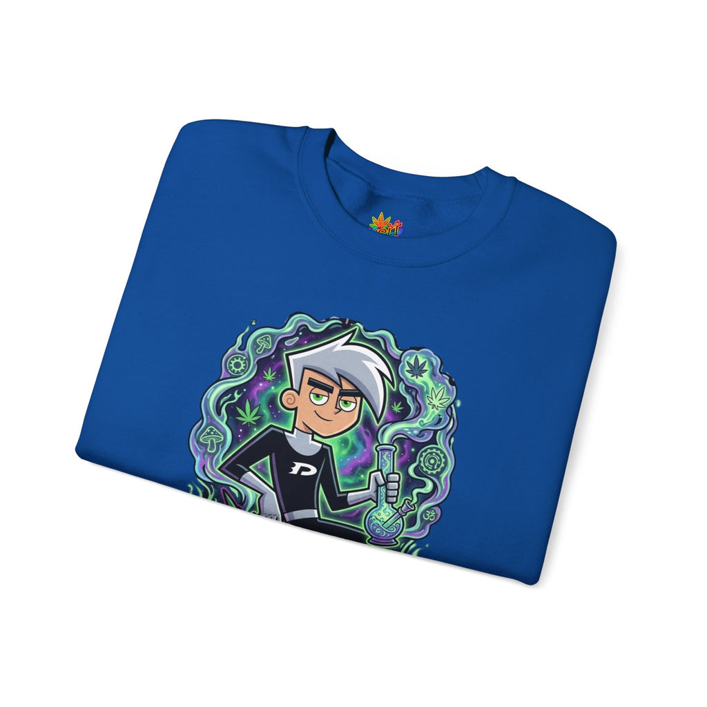 Vert Danny Phantom Smoker Vintage Style Unisex Graphic Crewneck Sweatshirt