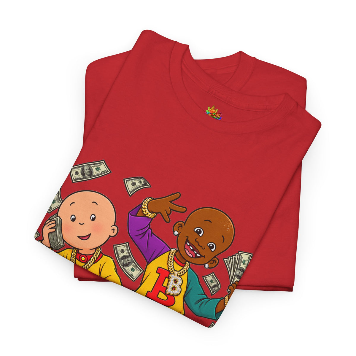 Vert Little Bill & Caillou Alt Vintage Style Unisex Cotton Graphic T-Shirt