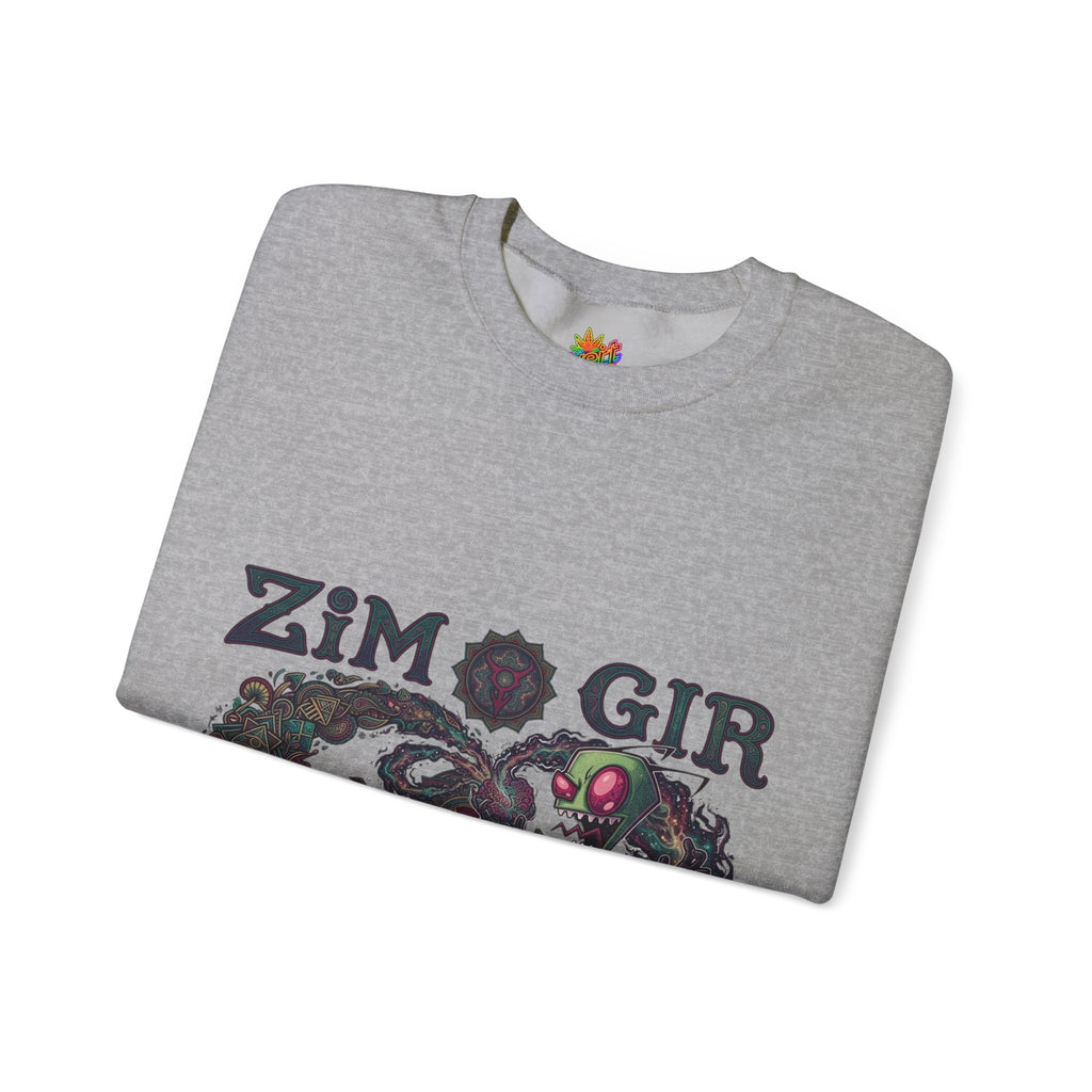 Vert Invader Zim Psychedelic Vintage Style Unisex Graphic Crewneck Sweatshirt