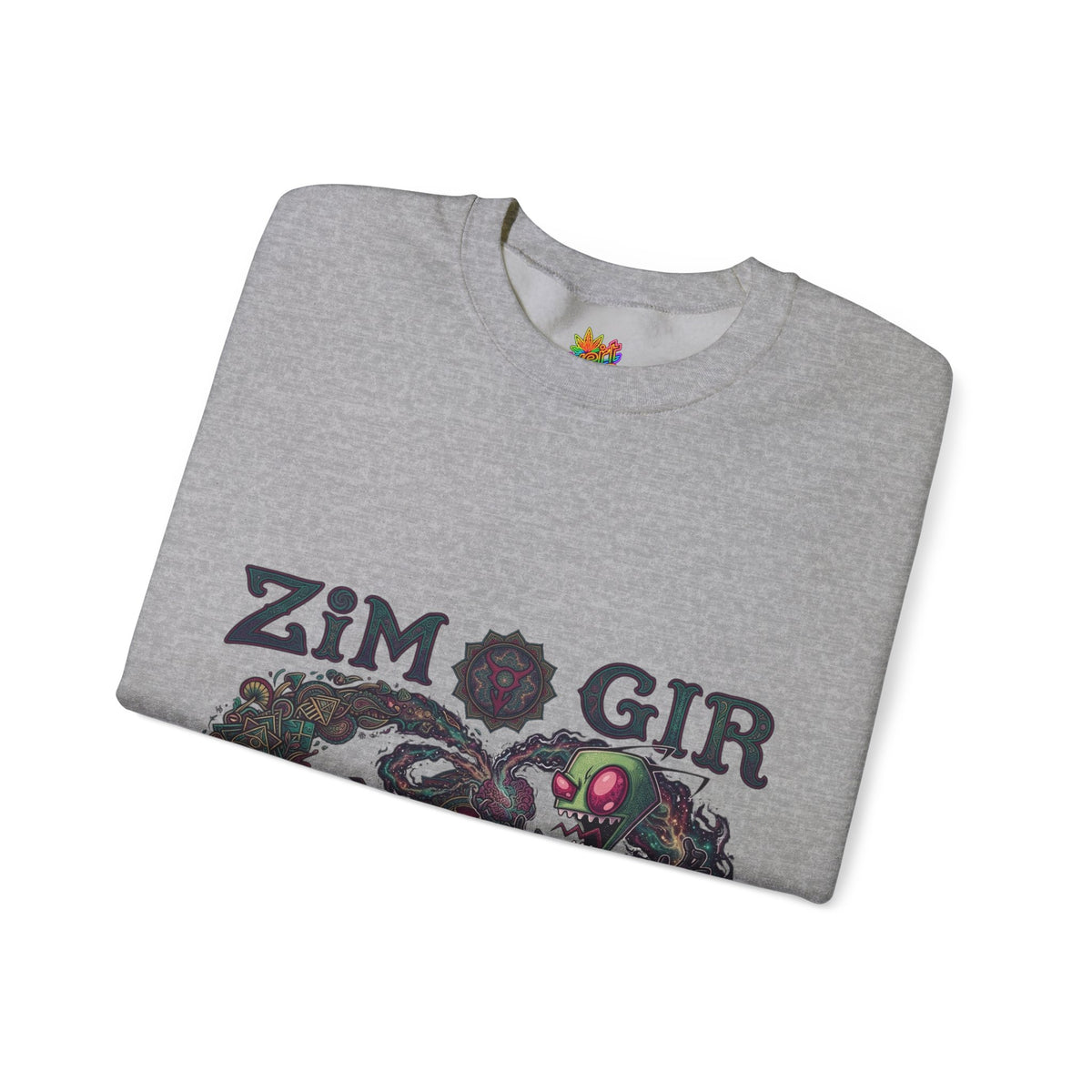 Vert Invader Zim Psychedelic Vintage Style Unisex Graphic Crewneck Sweatshirt