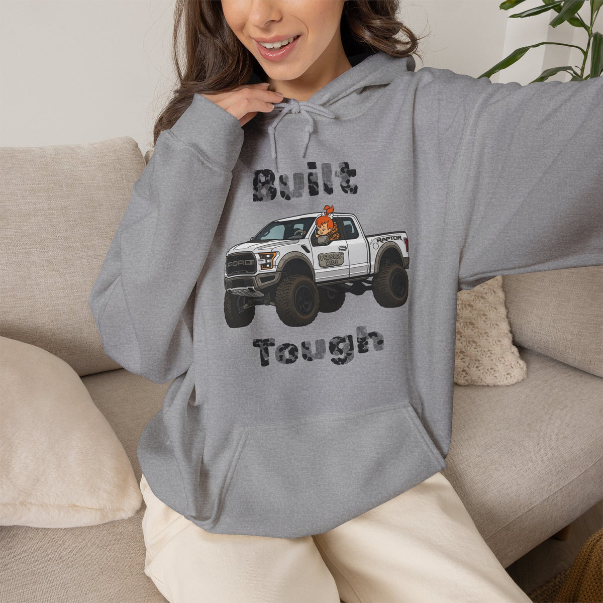 Vert Pebbles F-150 Vintage Style Unisex Graphic Hoodie