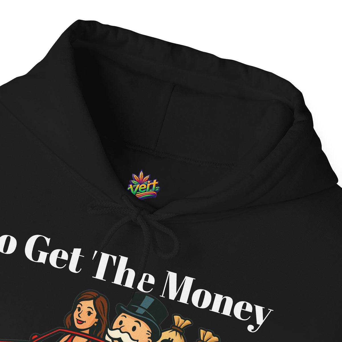 Vert Monoploy Man Vintage Style Unisex Graphic Hoodie