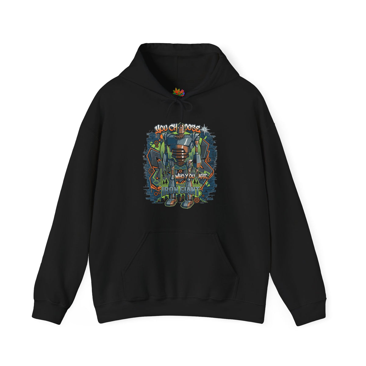 Vert Iron Giant Vintage Style Unisex Graphic Hoodie