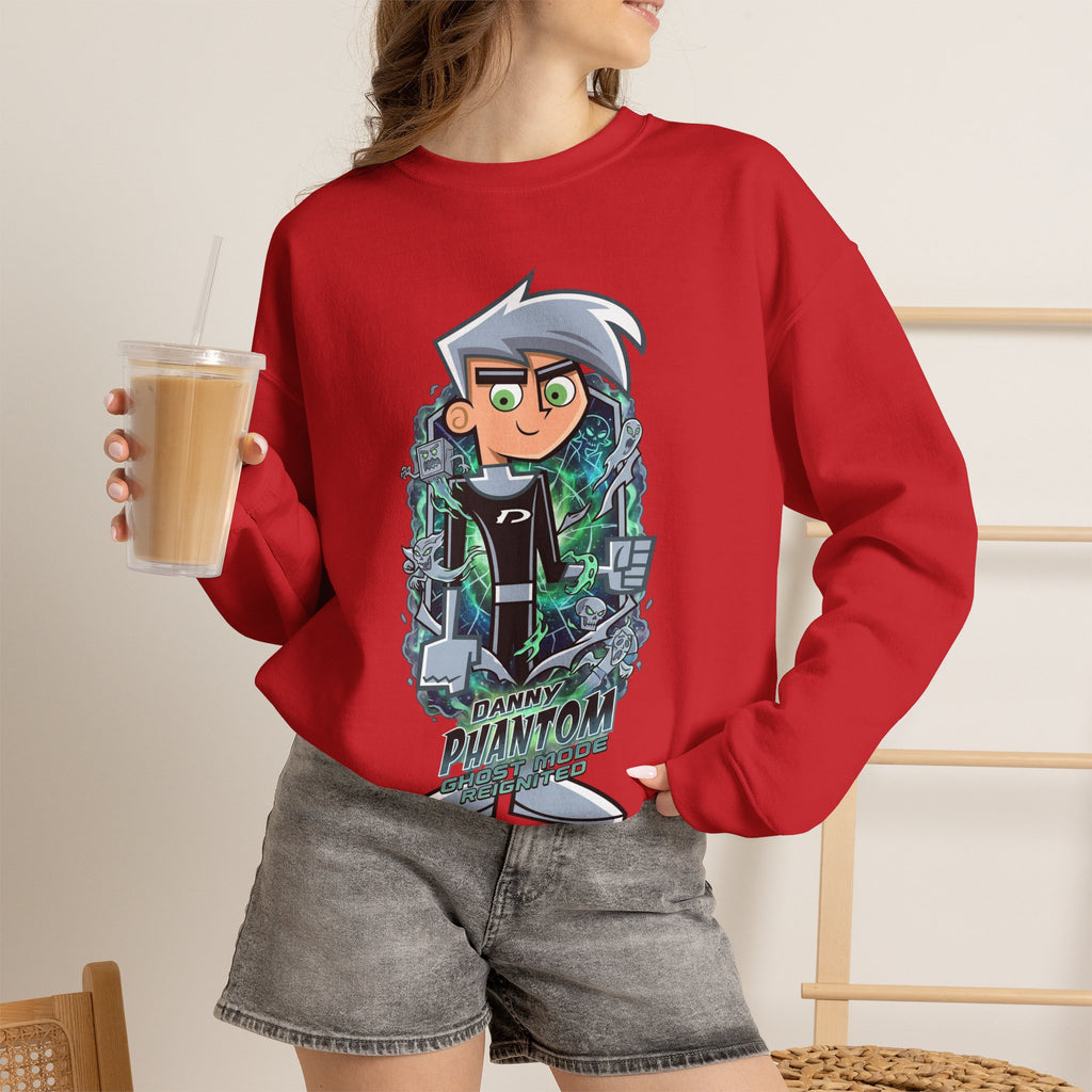 Vert Danny Phantom Vintage Style Unisex Graphic Crewneck Sweatshirt