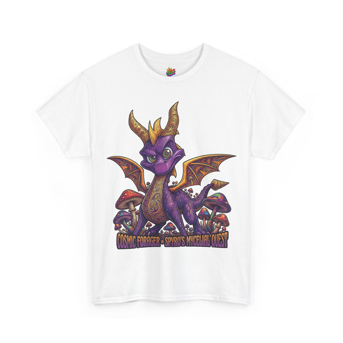 Vert Spyro Psychedelic Vintage Style Unisex Cotton Graphic T-Shirt
