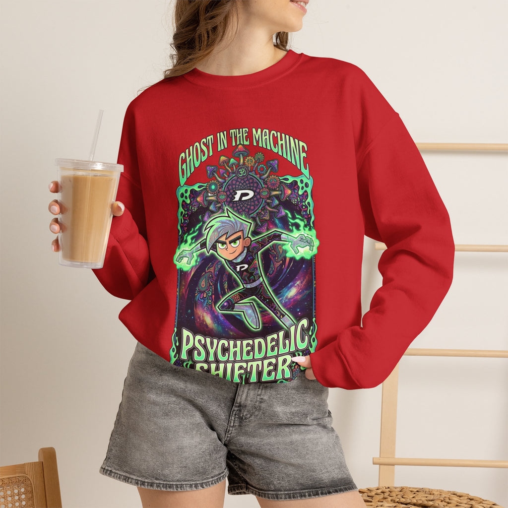 Vert Danny Phantom Psychedelic Vintage Style Unisex Graphic Crewneck Sweatshirt
