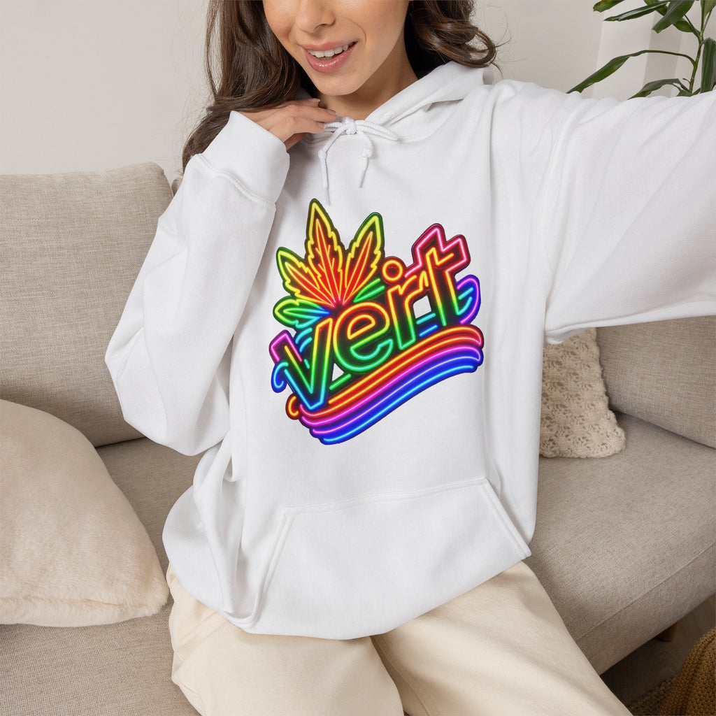 Vert Neon Logo Vintage Style Unisex Graphic Hoodie