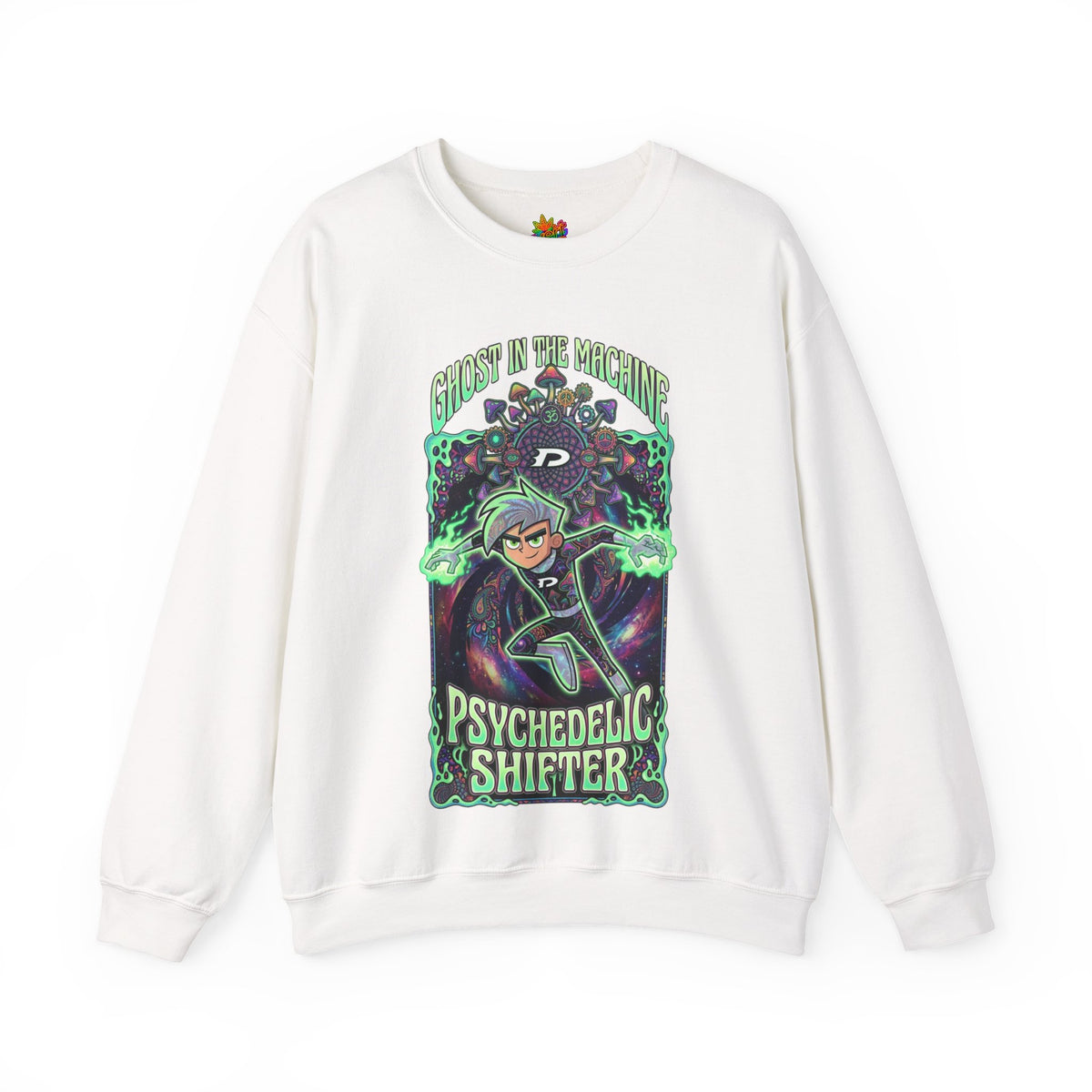 Vert Danny Phantom Psychedelic Vintage Style Unisex Graphic Crewneck Sweatshirt