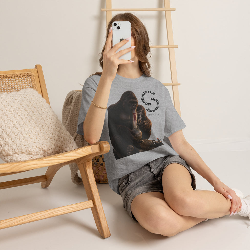 Vert King Kong Smoker Vintage Style Unisex Cotton Graphic T-Shirt