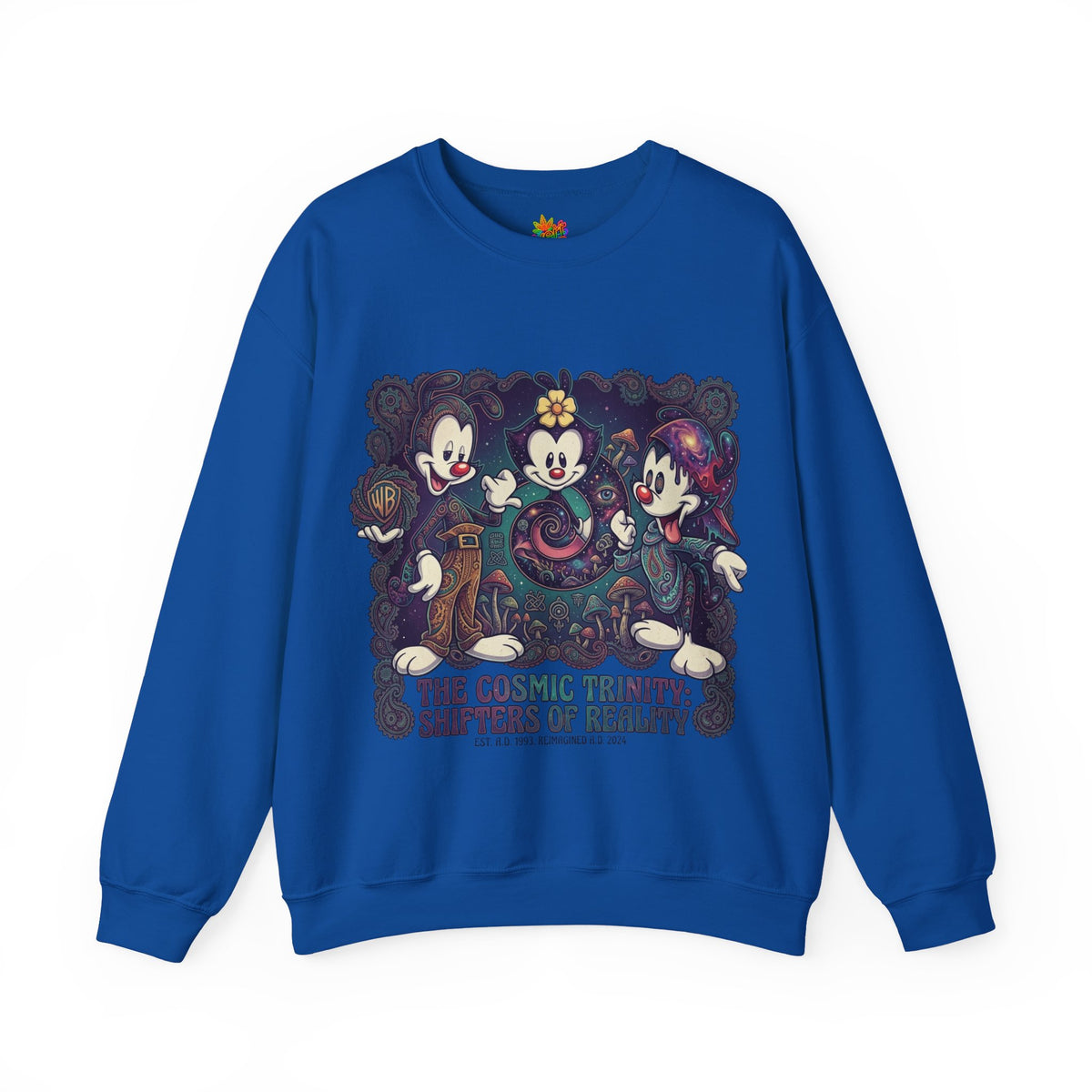 Vert Animaniacs Psychedelic Vintage Style Unisex Graphic Crewneck Sweatshirt