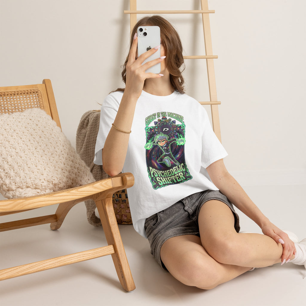 Vert Danny Phantom Psychedelic Vintage Style Unisex Cotton Graphic T-Shirt