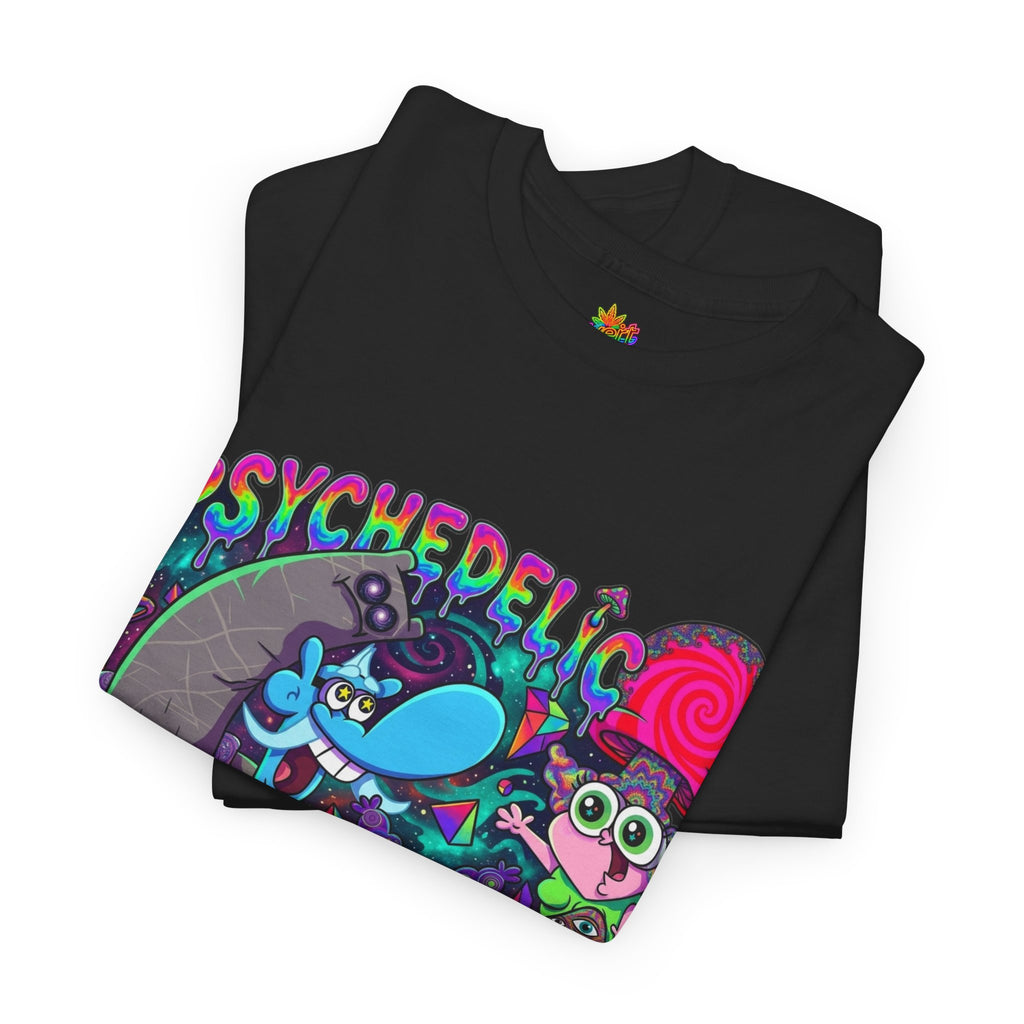 Vert Chowder Psychedelic Vintage Style Unisex Cotton Graphic T-Shirt