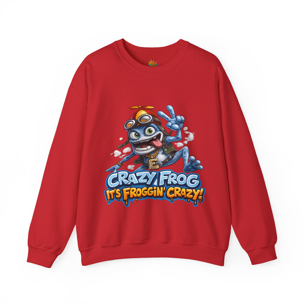 Vert Crazy Frog Vintage Style Unisex Graphic Crewneck Sweatshirt