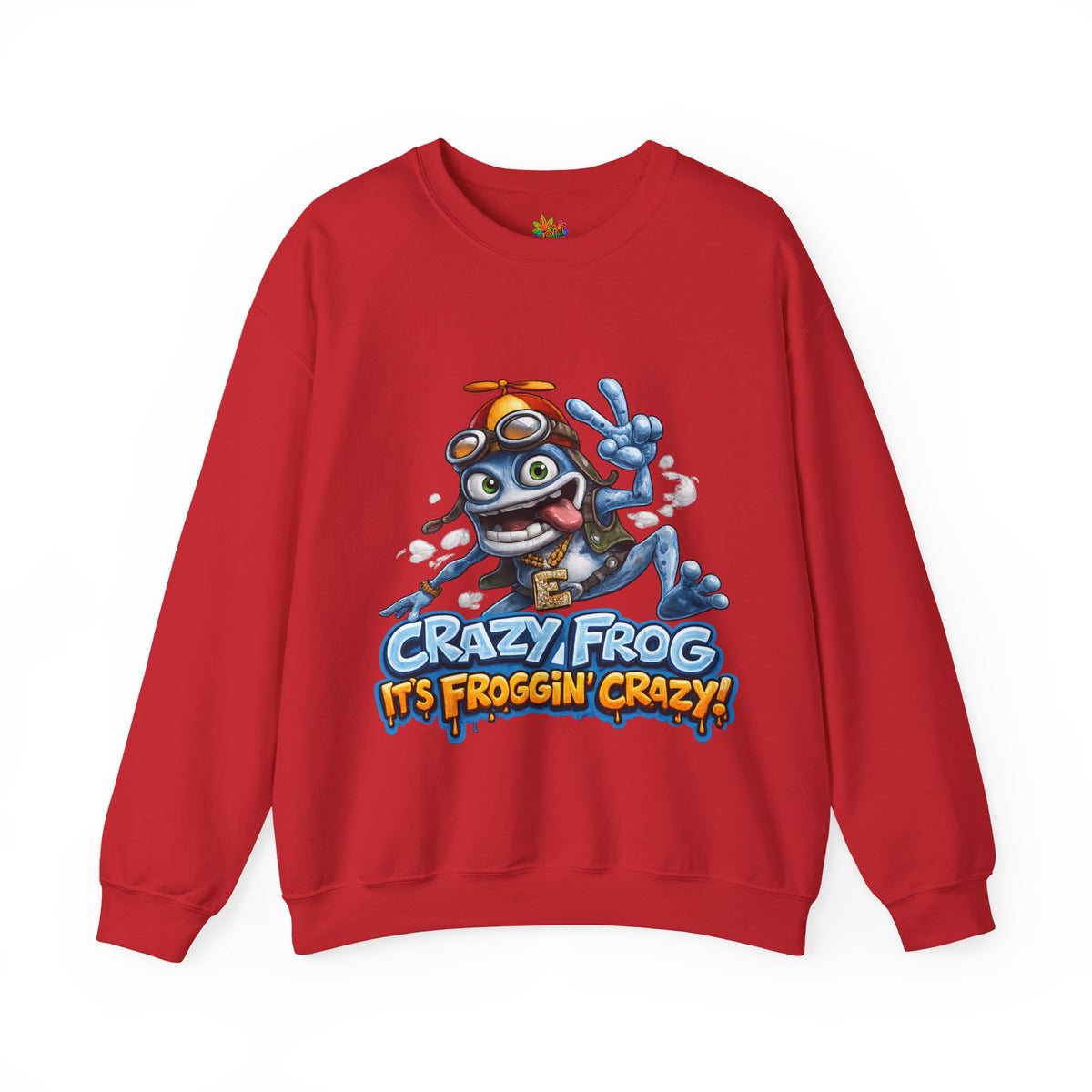 Vert Crazy Frog Vintage Style Unisex Graphic Crewneck Sweatshirt