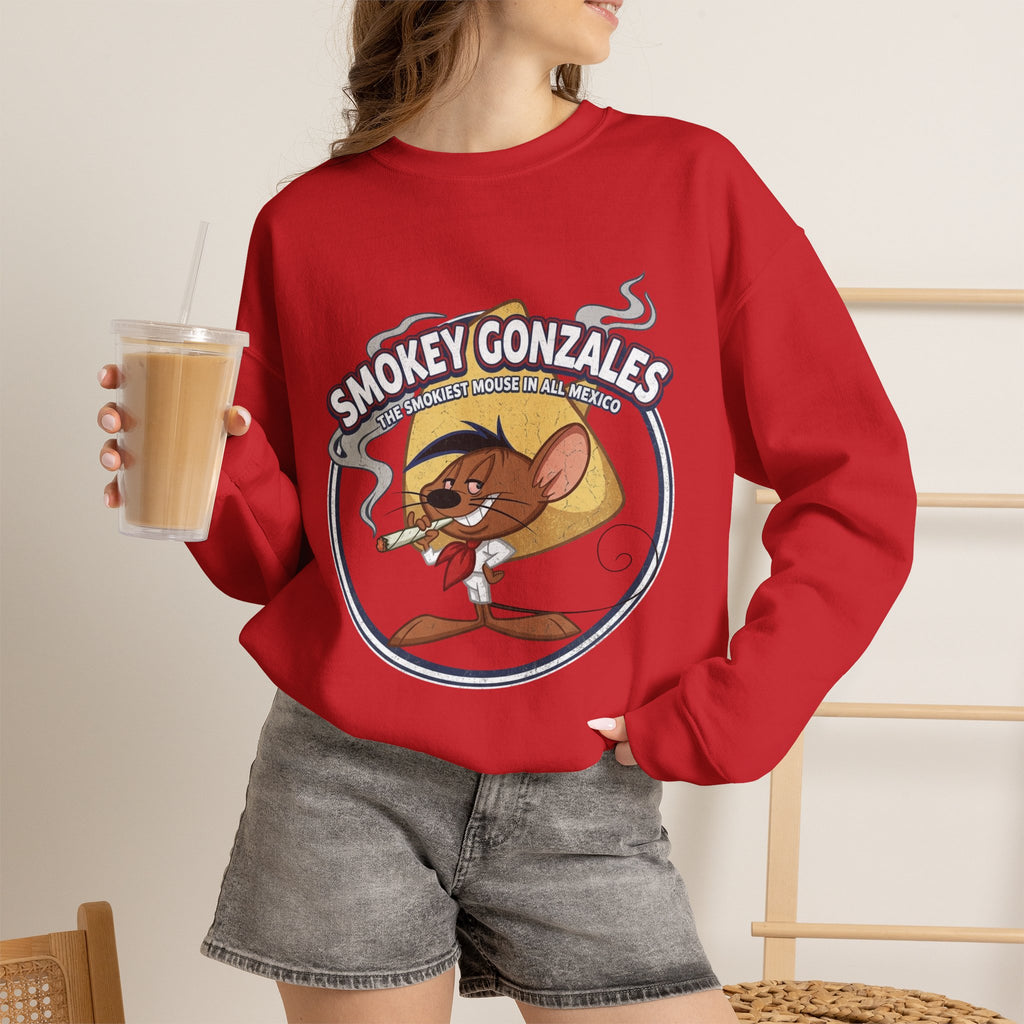 Vert Speedy Gonzales Smoker Vintage Style Unisex Graphic Crewneck Sweatshirt