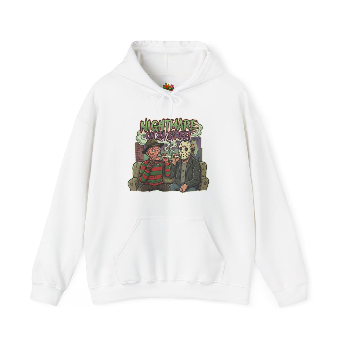 Vert Freddy & Jason Smoker Vintage Style Unisex Hoodie