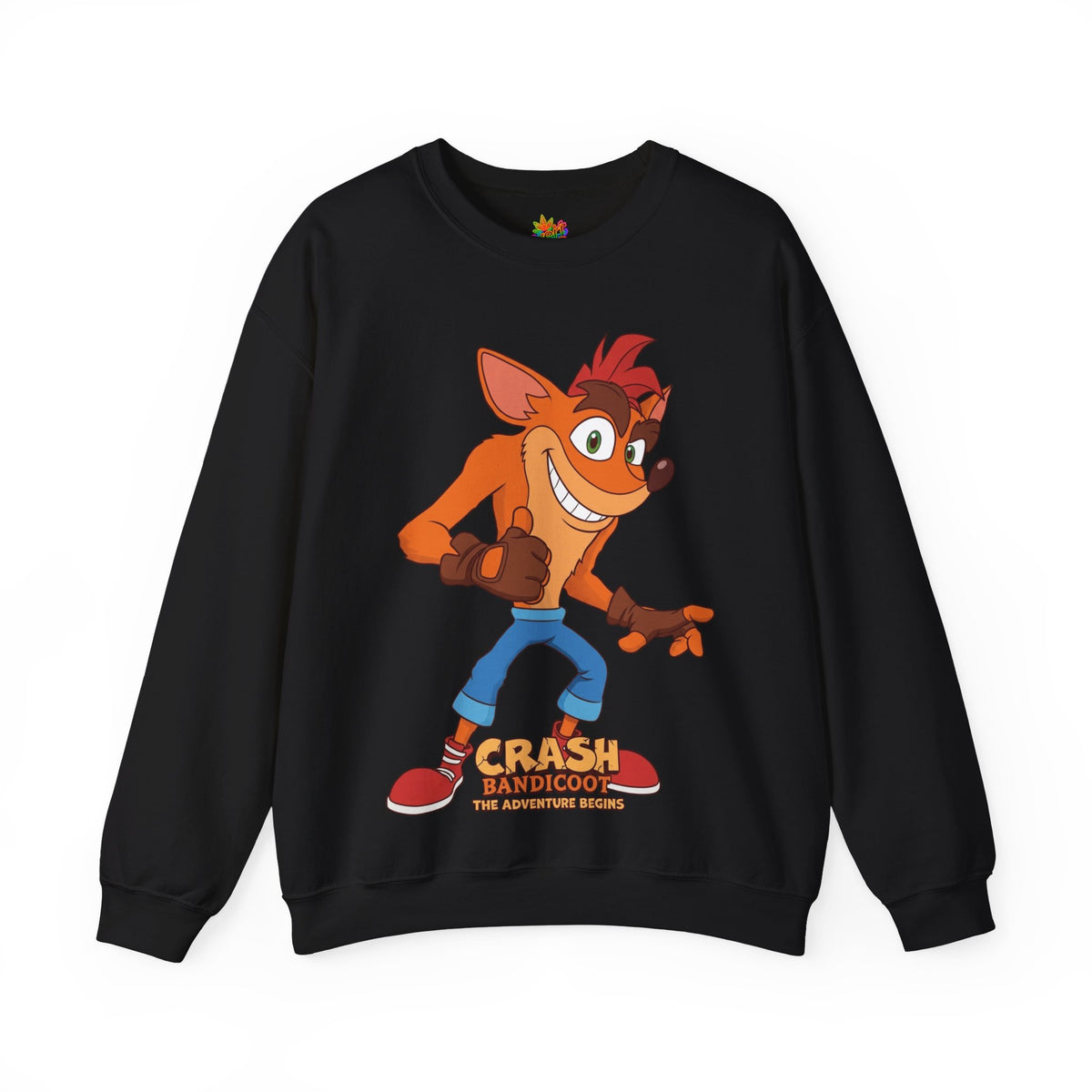 Vert Crash Bandicoot Vintage Style Unisex Graphic Crewneck Sweatshirt