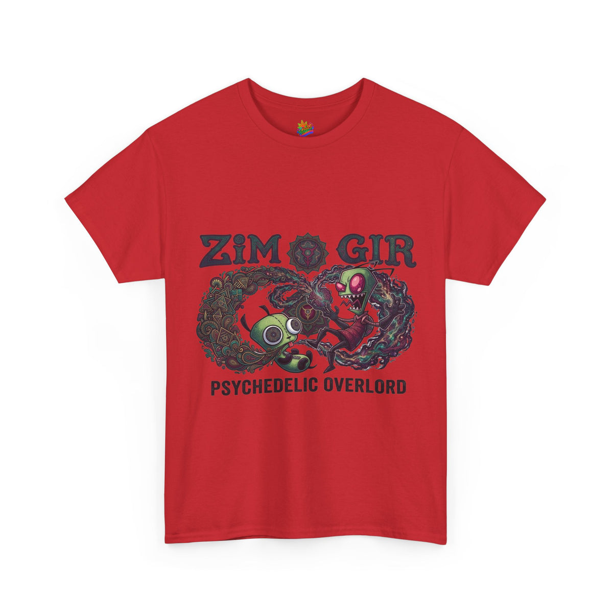 Vert Invader Zim Psychedelic Vintage Style Unisex Cotton Graphic T-Shirt