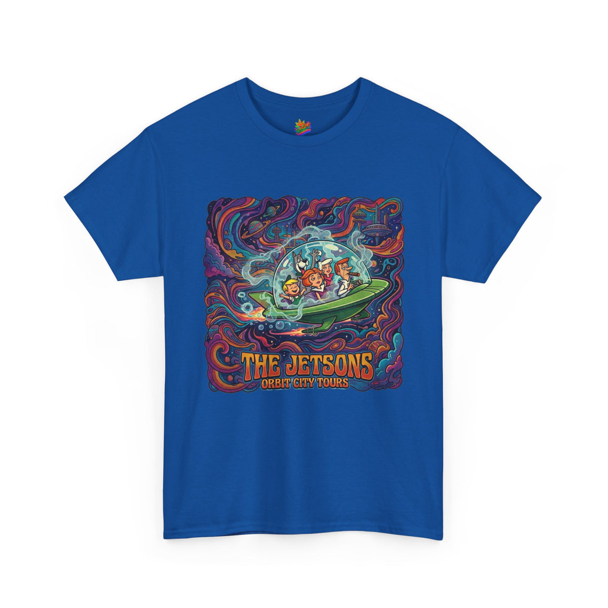 Vert Jetsons Smoker Vintage Style Unisex Cotton Graphic T-Shirt