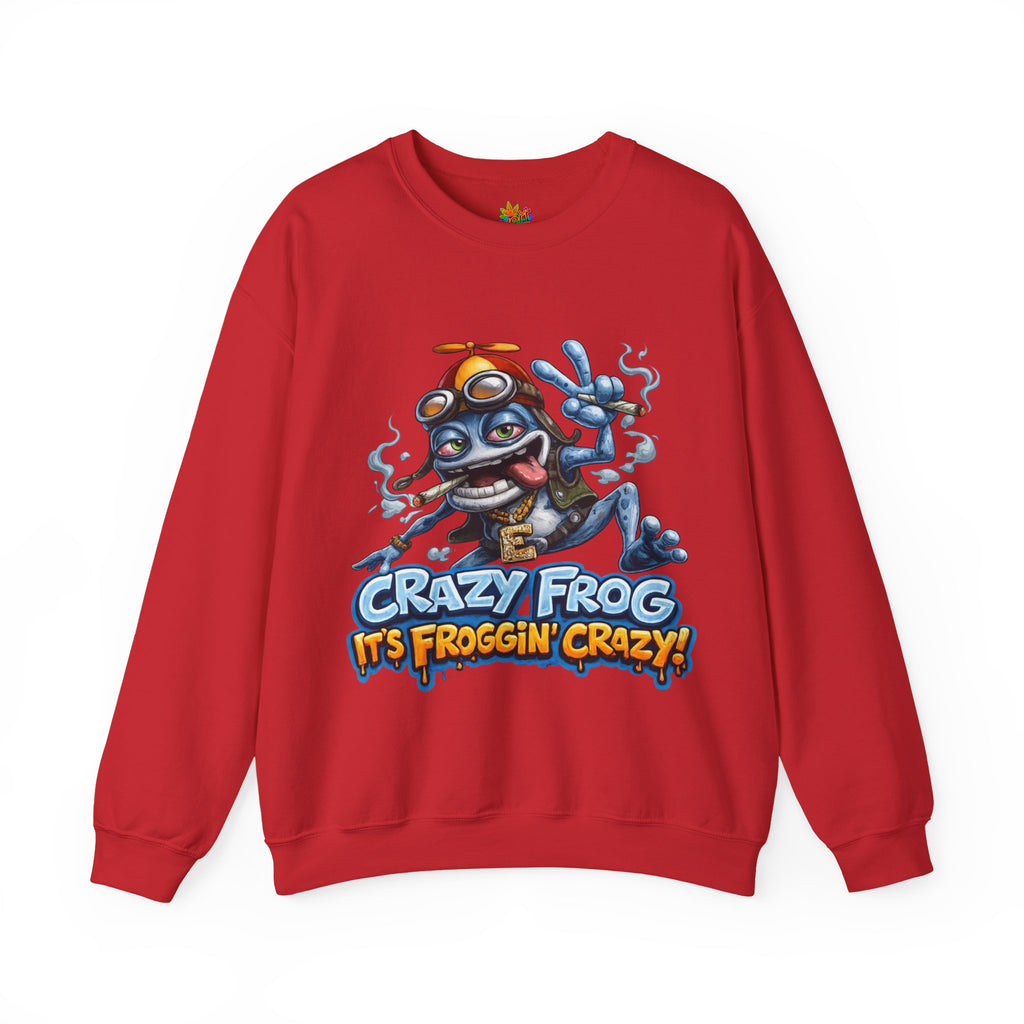 Vert Crazy Frog Smoker Vintage Style Unisex Graphic Crewneck Sweatshirt