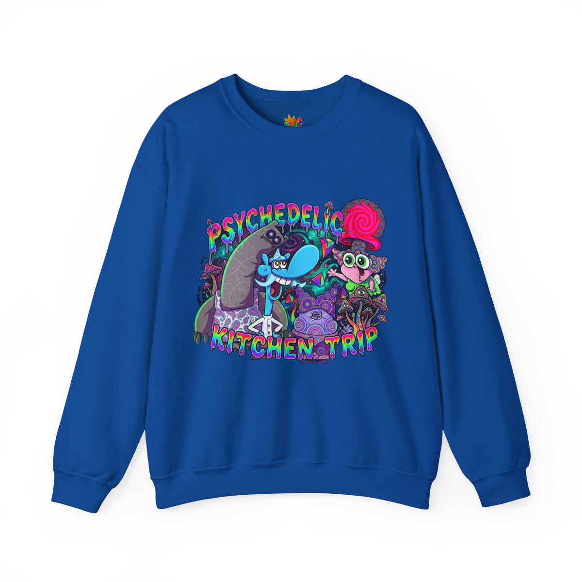 Vert Chowder Psychedelic Vintage Style Unisex Graphic Crewneck Sweatshirt