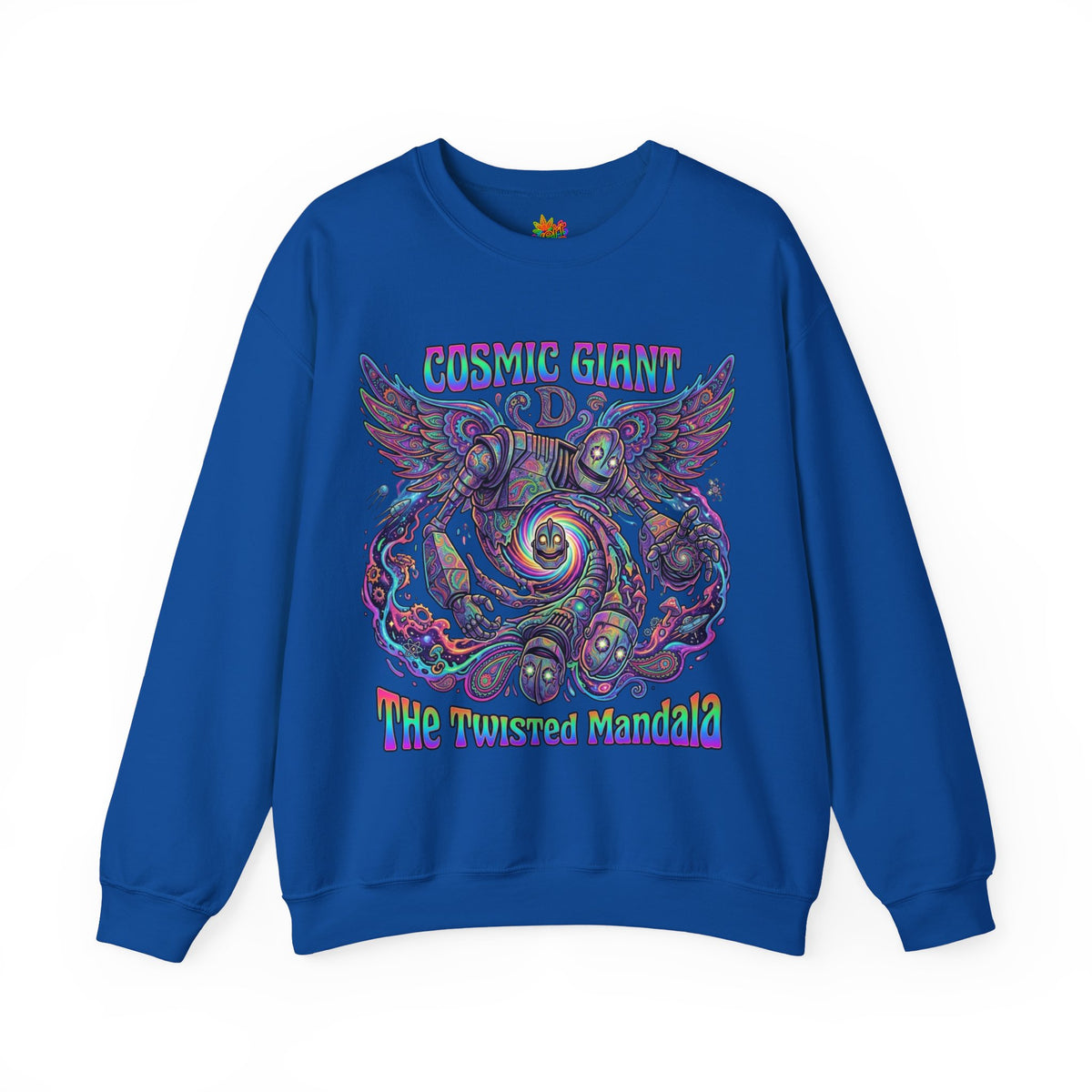 Vert Iron Giant Psychedelic Vintage Style Unisex Graphic Crewneck Sweatshirt