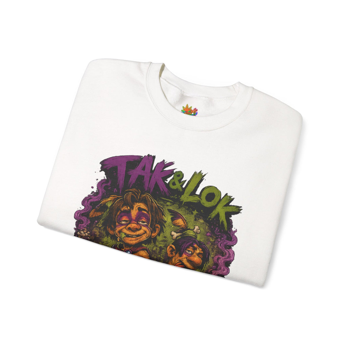 Vert Tak & Lok Vintage Style Unisex Graphic Crewneck Sweatshirt
